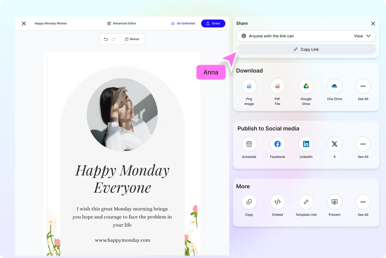 Free AI Happy Monday Wishes Generator, Free Online Monday Greeting Maker